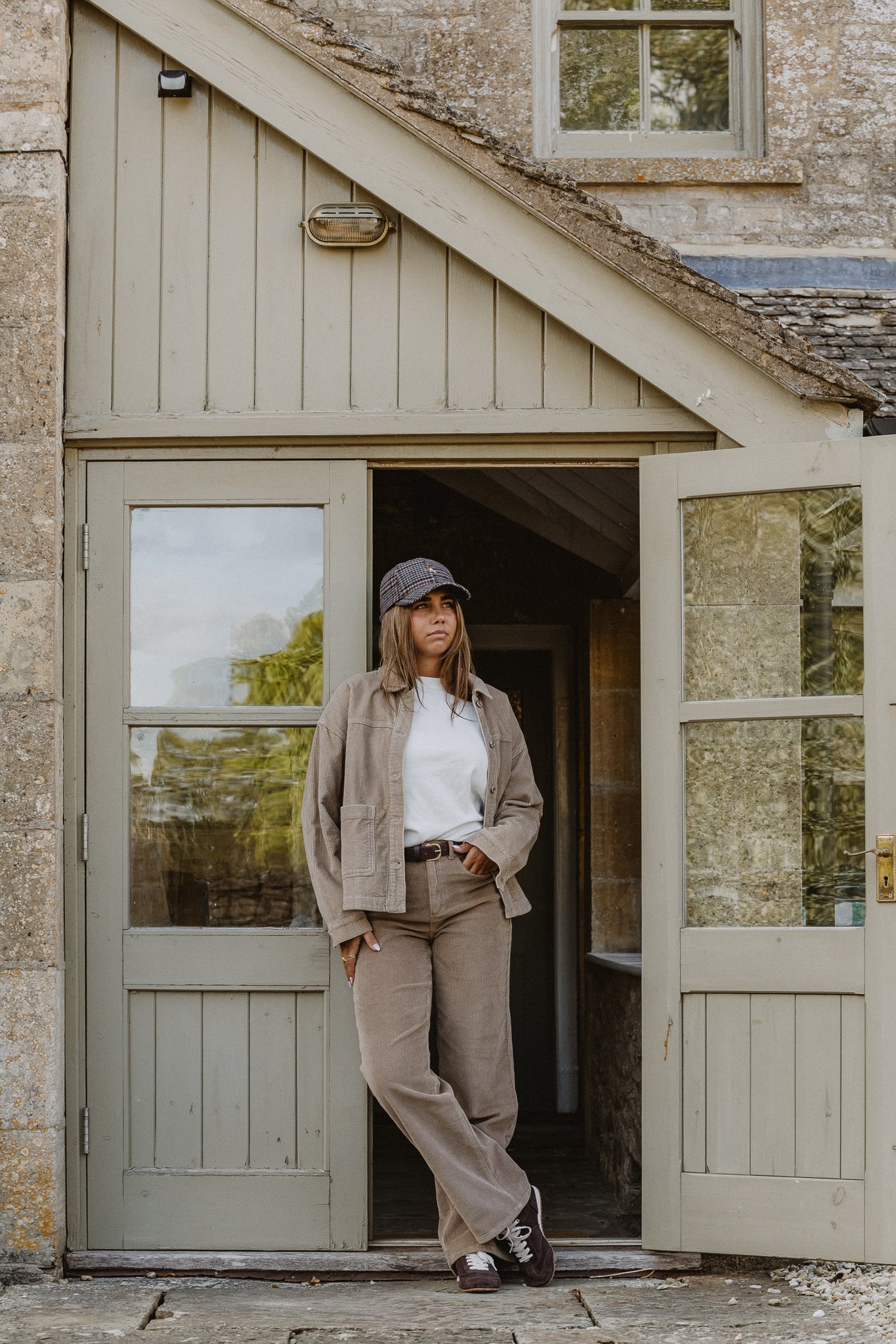 VMTESSA Cord Trousers - Silver Mink